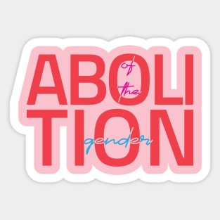 Abolition of the gender Sticker